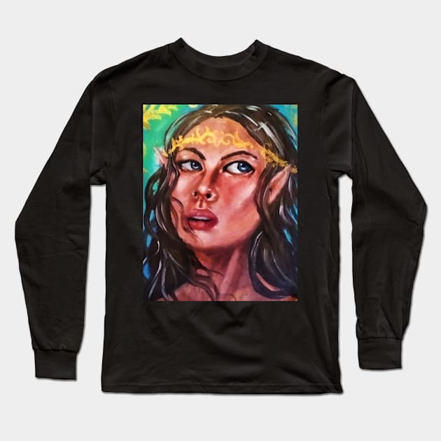 Elf girl Long Sleeve T-Shirt by YaebaArts